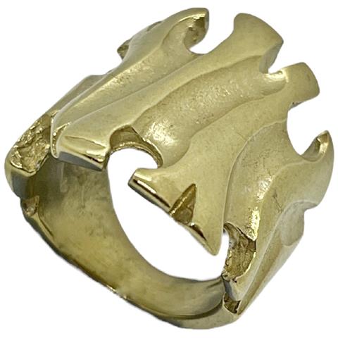 Anello Con Radice Placcato Oro - Foto 1