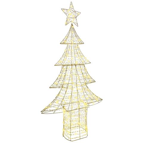Albero di Natale con 240 LED Bianco caldo 180 cm PET - Foto 1