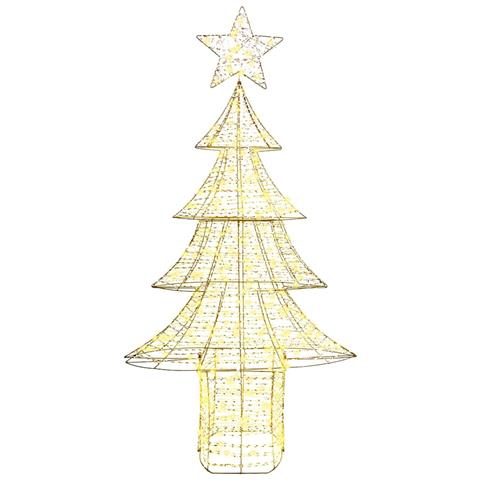 Albero di Natale con 240 LED Bianco caldo 180 cm PET - Foto 2