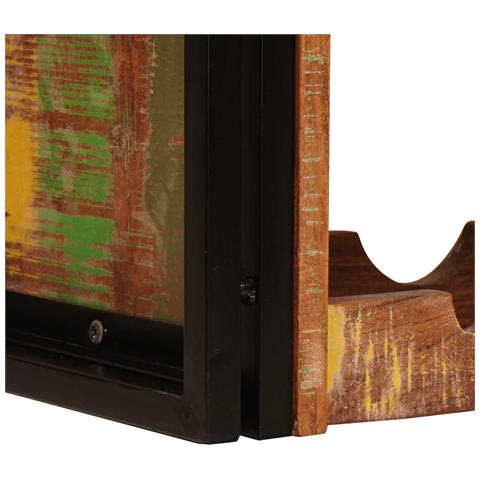 Portabottiglie 100 x 45 x 33 cm Legno massello riciclato - Foto 9