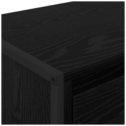 Mobile TV Rovere Nero 100 x 36 x 49,5 cm Legno multistrato - Foto 9