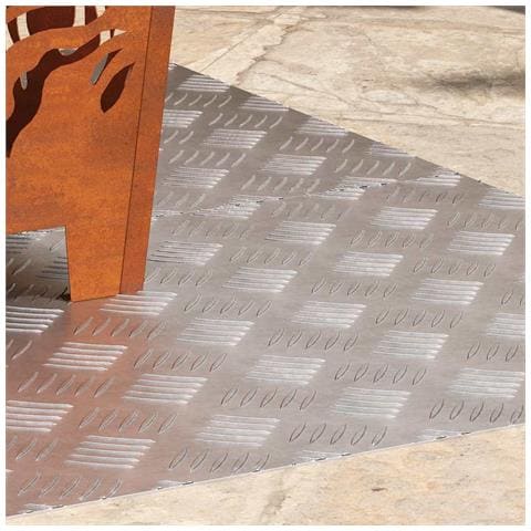 Dischi Quadrati 2 pcs Argento 100 x 50 cm Alluminio - Foto 2