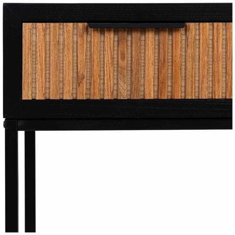 Mobile Ingresso Con 2 Cassetti, Legno E Metallo, 80x42x79h Cm - Foto 7