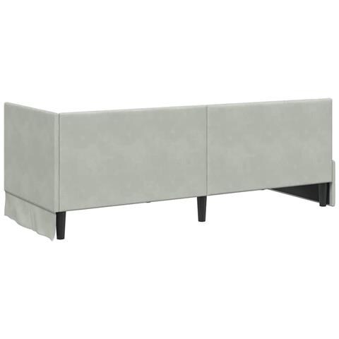 Struttura Letto Angolare con Materasso 2 pcs Grigio chiaro - Foto 9
