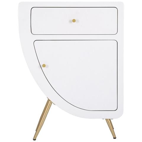 Comodino Vkh16-bianco-mdf-60x32x79 Cm - Foto 2