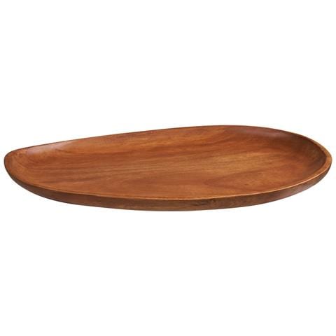 Vassoio Decorativo In Legno Di Acacia 39x28 Cm — Tono Miele Naturale - Foto 1