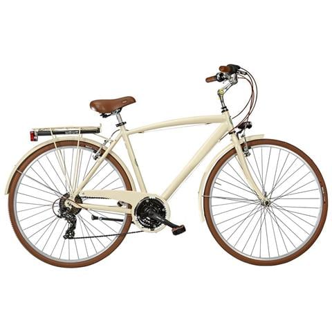 Bici Uomo Telaio Alluminio Linea Vintage Misura 28 Bicicletta Cambio 21v City Bike Vintage Completa Accessori Dettagli Marroni - 52 Nero Opaco - Foto 2