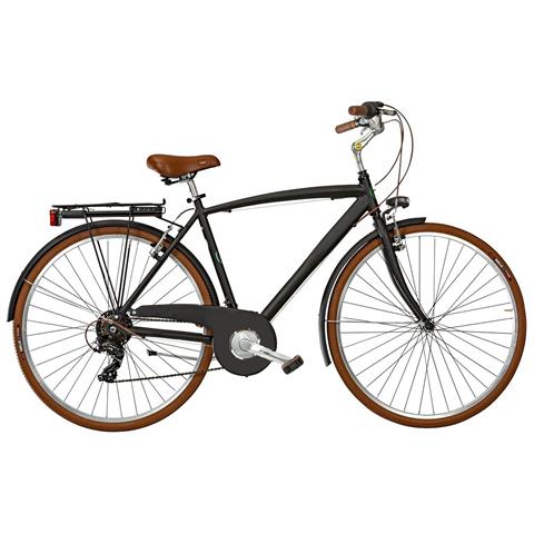 Bici Uomo Telaio Alluminio Linea Vintage Misura 28 Bicicletta Cambio 21v City Bike Vintage Completa Accessori Dettagli Marroni - 52 Nero Opaco - Foto 1