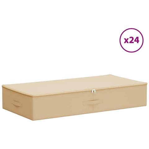 Scatola di Stoccaggio 24 pcs Crema 100 x 50 x 18 cm - Foto 1
