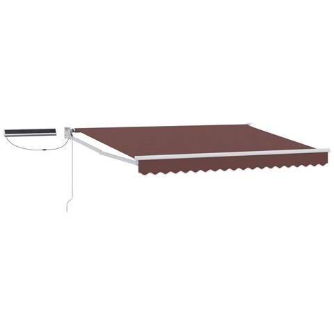 Tettuccio Elettrico Retrattile Marrone e bianco 3 x 2,5 m - Foto 1