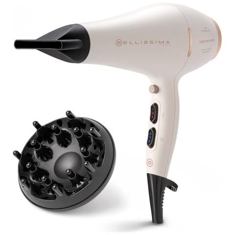 Imetec - Asciugacapelli Keratin Gloss, Ceramica e Cheratina, 2300W, Ioni Anticrespo, Capelli Luminosi e Setosi, Concentratore e Diffusore - Foto 1