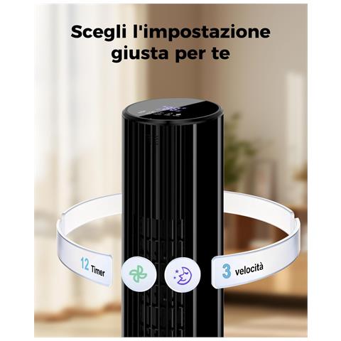 Ventilatore a torre NDTFT17RH-S. 110 cm. 50 W. telecomando - Foto 4