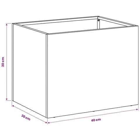 Vaso da giardino 2 pz Nero 40 x 30 x 30 cm - Foto 8