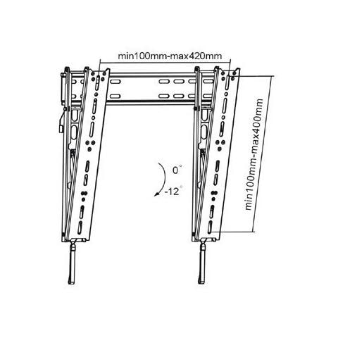 Slim 42-4040T Supporto a Parete per Schermi LCD / LED / PLASMA 23-42'' Portata Max 45Kg - Foto 3