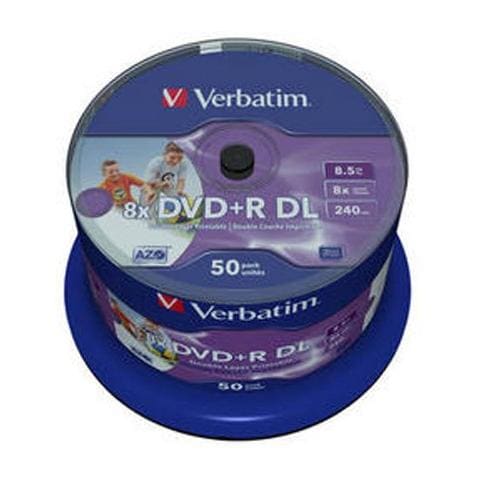 DVD+R Double Layer Wide Inkjet Printable 8 x Capacità 8.5 GB 50 Pezzi - Foto 3