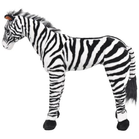 Zebra in Peluche in Piedi Nera e Bianca XXL - Foto 5