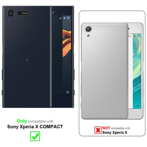 Custodia Compatibile Con Sony Xperia X Compact In Frost Blu Scuro - Coperchio Protettivo In Silicone Tpu Flessibile - Foto 10