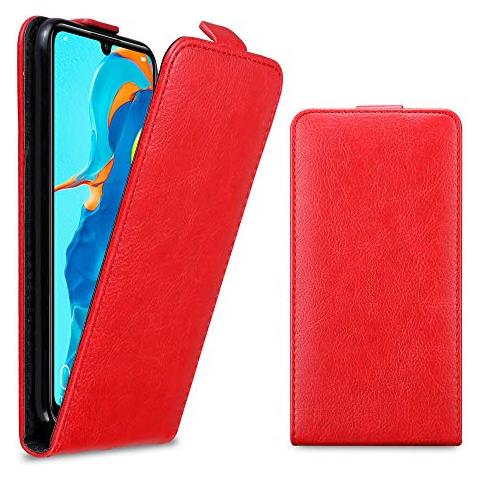 Custodia Compatibile Con Huawei P30 Lite In Rosso Mela - Coperchio Protettivo In Design Flip Con Chiusura Magnetica - Foto 2