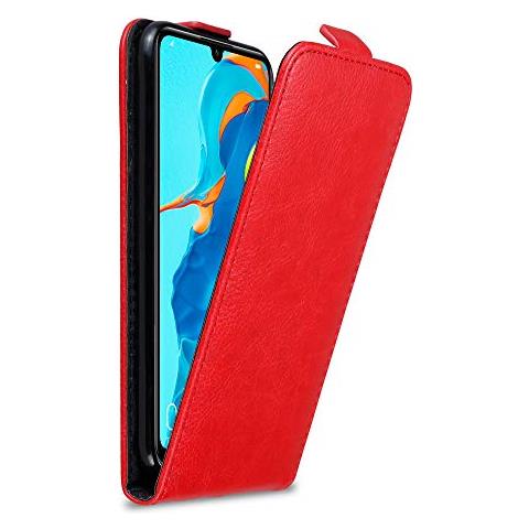 Custodia Compatibile Con Huawei P30 Lite In Rosso Mela - Coperchio Protettivo In Design Flip Con Chiusura Magnetica - Foto 1