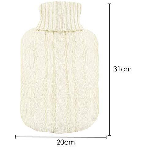 Copertura A Maglia Per La Bottiglia Di Acqua Calda - Beige Lavorato A Maglia Insulator - Solo Cover (borsa Dellacqua Calda Non Incluso)  - Foto 2