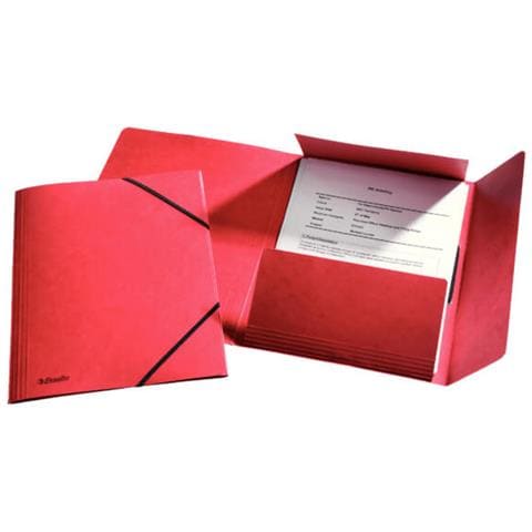 Cartella A Cordoncino A4 / 3 Lembi Nero 25 Rosso - Foto 2