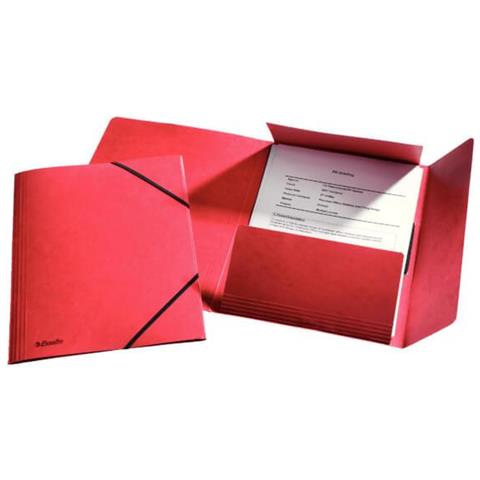 Cartella A Cordoncino A4 / 3 Lembi Nero 25 Rosso - Foto 1
