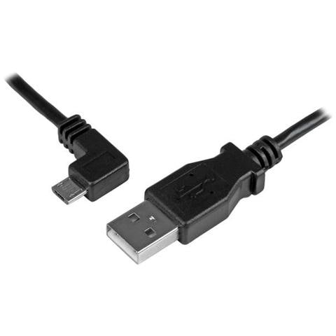 Cavo Micro-USB da Ricarica e Sincronizzazione angolato sinistra per Smartphone e Tablet da 0,5m - Foto 1