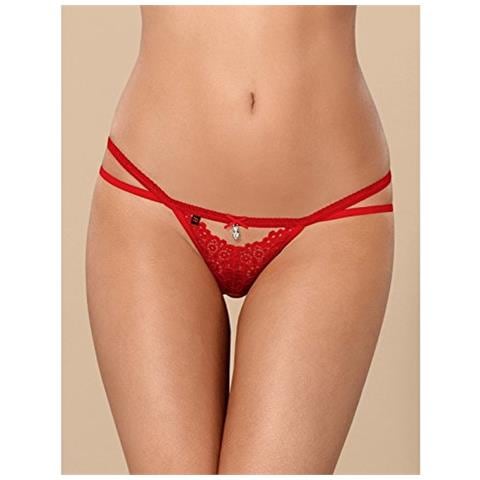 838-THO-3 S / M Pantaloncino Thong panties Rosso - Foto 1