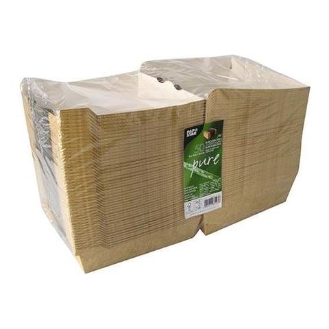 87493 Contenitore Monouso Per Conservare Il Cibo Cartoncino Beige - Foto 2