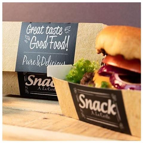 87493 Contenitore Monouso Per Conservare Il Cibo Cartoncino Beige - Foto 3