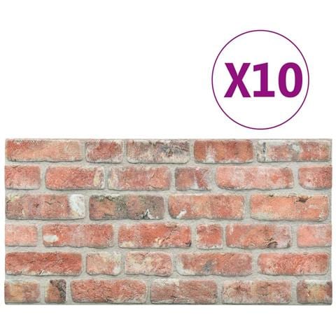 Pannelli Murali 3d Con Design A Mattoni Rossi 10 Pz Eps - Foto 1
