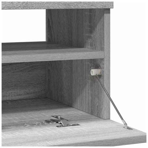 Mobile Porta TV con Luci LED Grigio Sonoma 100x35x40 cm - Foto 2