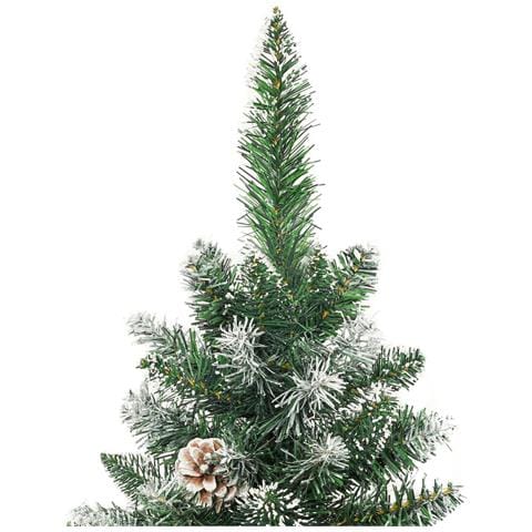 Albero Di Natale Artificiale Sottile Con Base 240 Cm Pvc - Foto 9