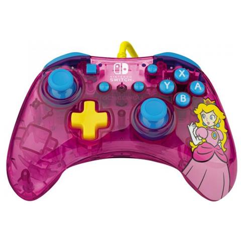 Pdp Rock Candy: Bubblegum Peach Rosa, Traslucido Usb Gamepad Analogico /digitale Nintendo Switch, Nintendo Switch Lite, Nintendo Switch Oled - Foto 1