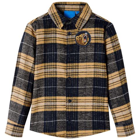 Camicia A Quadri Da Bambino Gialla E Nera 116 - Foto 1