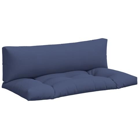 Cuscini Per Pallet 2 Pz Blu Marino In Tessuto Oxford - Foto 2