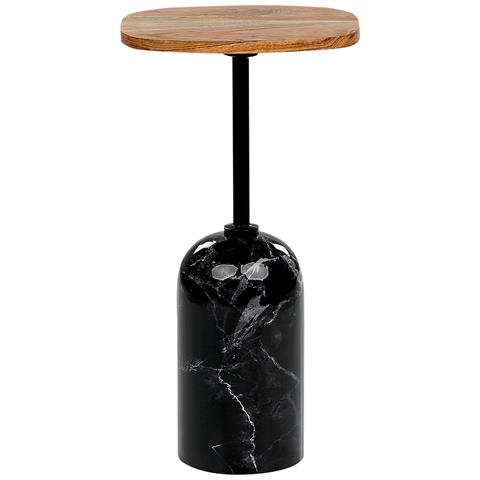 Tavolino Metallo E Legno Chiaro E Nero Oasis - Foto 6