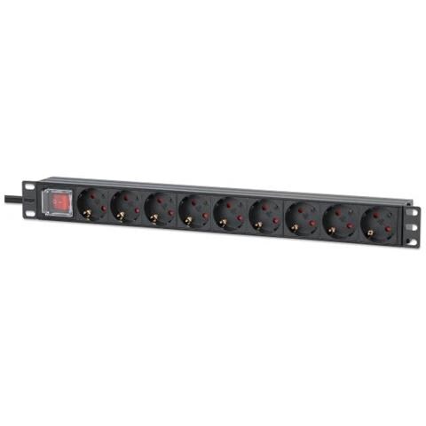 Unità di Distribuzione dell'Energia PDU 9 Prese AC 1U Nero - Foto 1