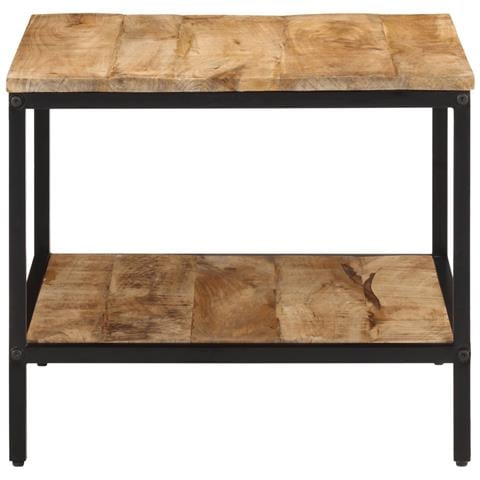 Tavolino Da Salotto 55x55x45 Cm Legno Massello Di Mango Grezzo - Foto 3