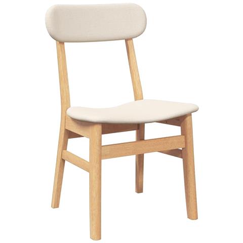 Sedie da Pranzo con Cuscini 2 pz in Legno Massello di Hevea - Foto 10