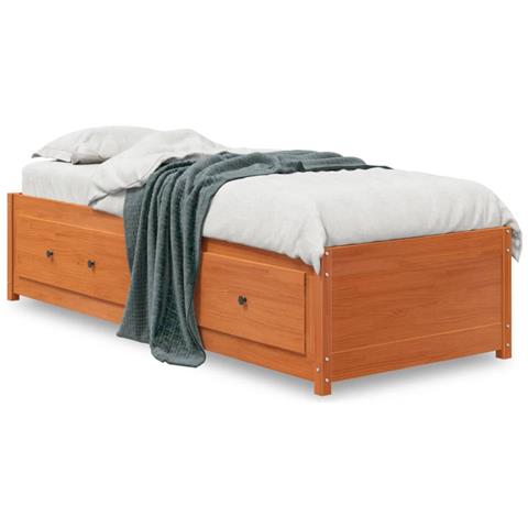 Dormeuse Senza Materasso Marrone Cera 75x190 Cm Legno Di Pino - Foto 2