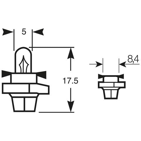 Lampadina 12v 1.5w Zoccolo Beige - Foto 2