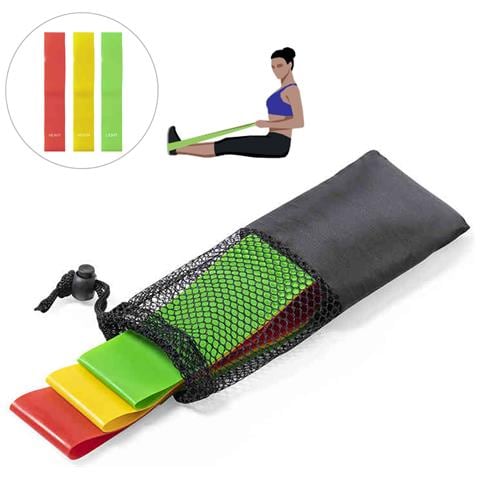 Bork, Set Di 3 Bande Elastiche Per Il Fitness. Include Borsa Da Trasporto. - Foto 1