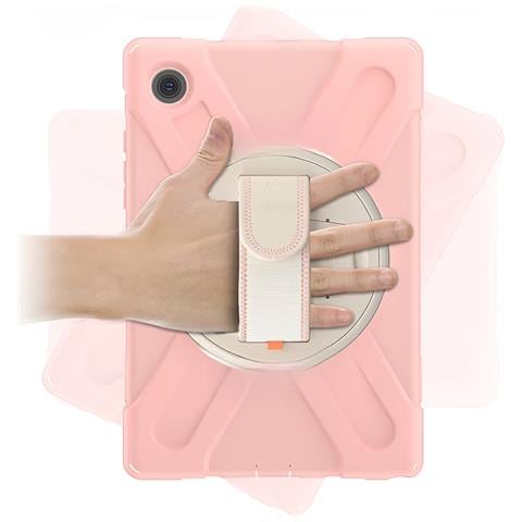 Custodia Resistente Con Maniglia Per Samsung Galaxy Tab A7 Lite T220/225 - Rosa Elegante - Foto 2