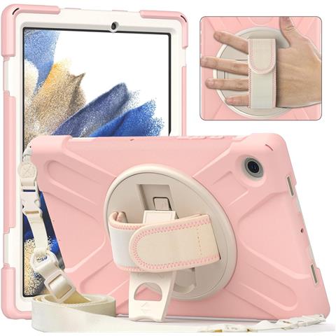 Custodia Resistente Con Maniglia Per Samsung Galaxy Tab A7 Lite T220/225 - Rosa Elegante - Foto 1