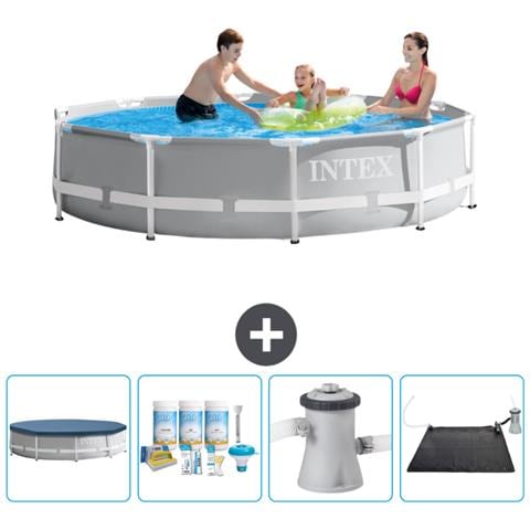 Piscina Fuori Terra - In Giro - 305x305x76 Cm - Grigio - Include Accessori Coordinati Cb4 - Foto 1