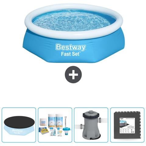 Piscina Fuori Terra - In Giro - 244x61 Cm - Blu - Include Accessori Coordinati Cb3 - Foto 1