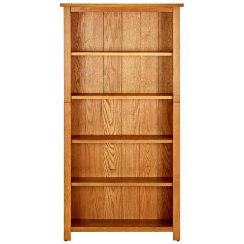 Lusso Casadino - Libreria A 5 Ripiani 70x22x140 Cm In Legno Massello Di Rovere - Foto 1