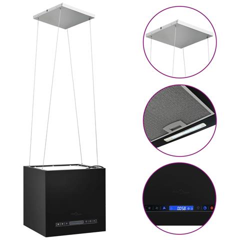 Cappa Da Cucina Ad Isola Sospesa Lcd Sensore 37 Cm In Acciaio - Foto 1