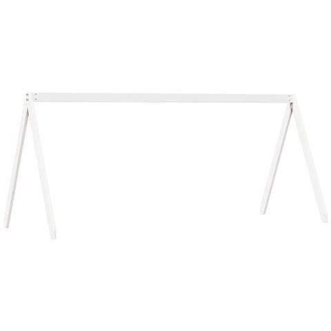 Tetto Letto Bambini Bianco 209x85,5x88 Cm Legno Massello Pino - Foto 1